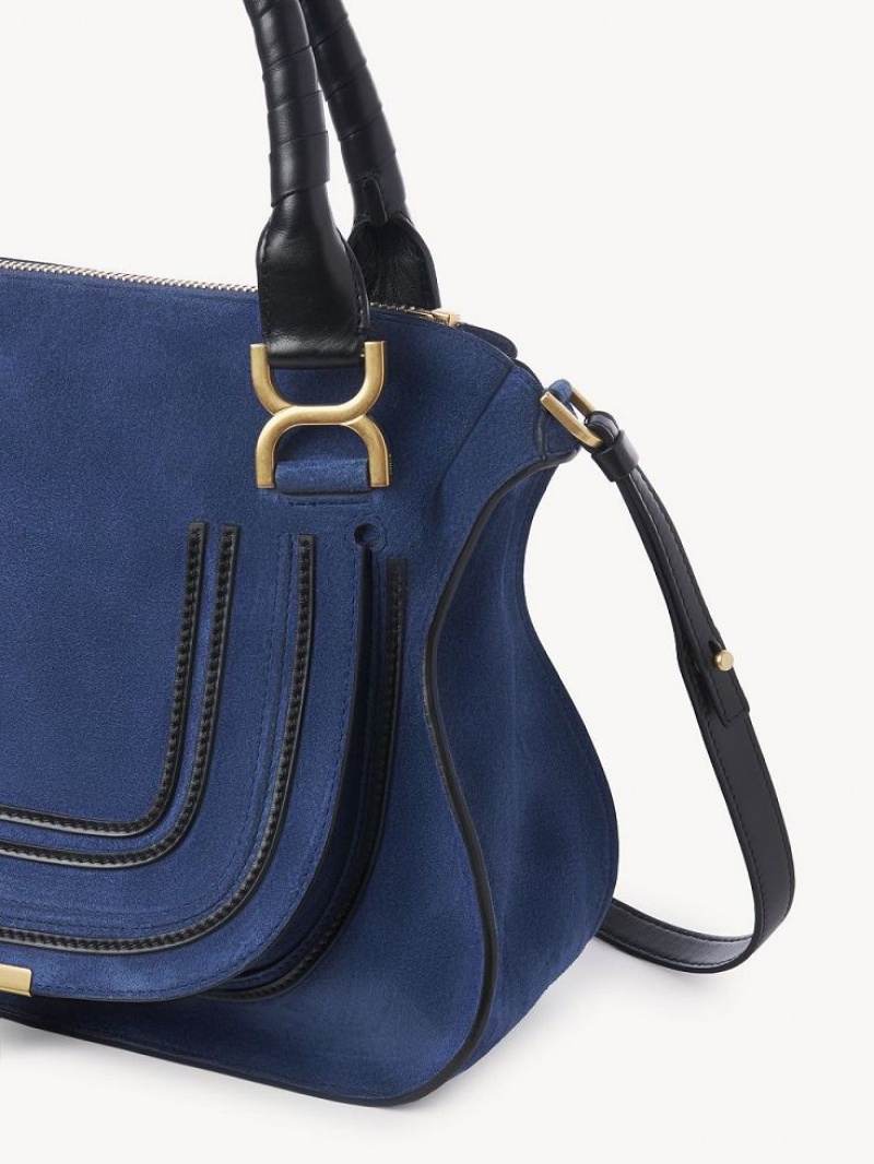 Bolsos Cruzados Chloe Marcie Double Carry Azules Oscuro | CHE-SR13504