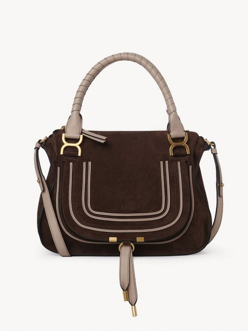 Bolsos Cruzados Chloe Marcie Double Carry Marrones | CHE-SR13505