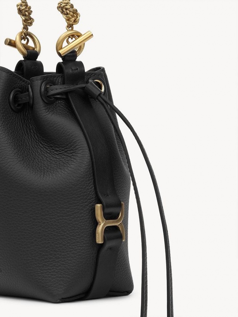 Bolsos Cruzados Chloe Marcie Micro Bucket Negras | CHE-SR13576