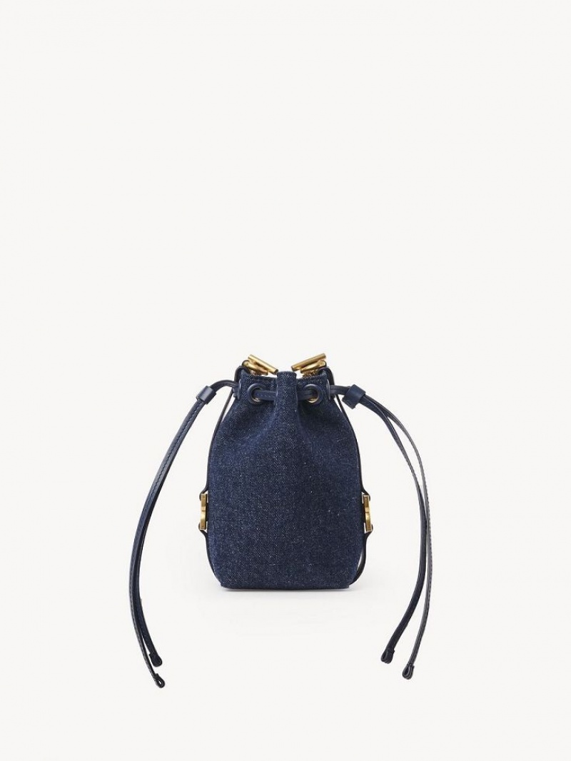 Bolsos Cruzados Chloe Marcie Micro Bucket Azules | CHE-SR13612