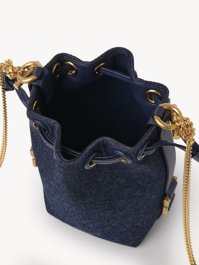 Bolsos Cruzados Chloe Marcie Micro Bucket Azules | CHE-SR13612