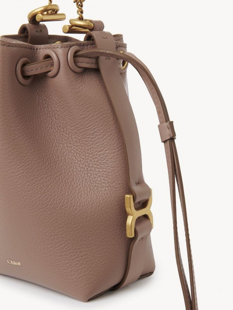 Bolsos Cruzados Chloe Marcie Micro Bucket Marrones | CHE-SR13613