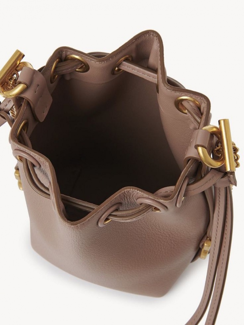 Bolsos Cruzados Chloe Marcie Micro Bucket Marrones | CHE-SR13613