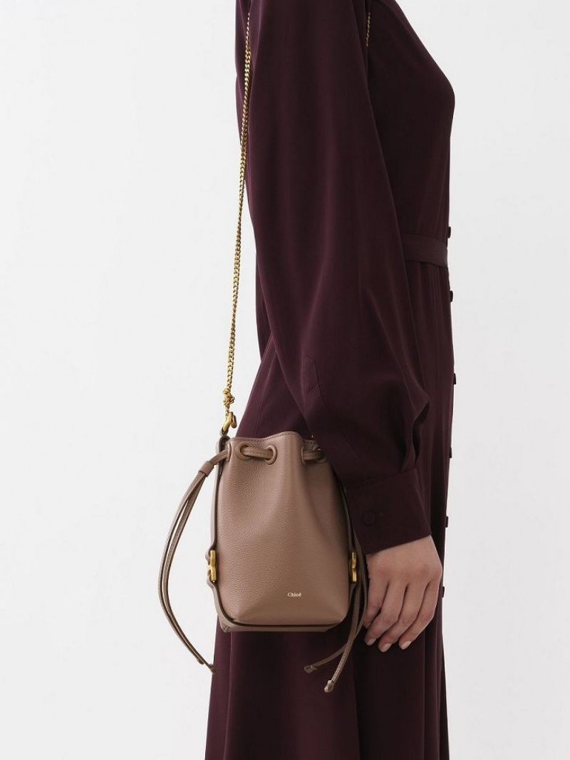 Bolsos Cruzados Chloe Marcie Micro Bucket Marrones | CHE-SR13613