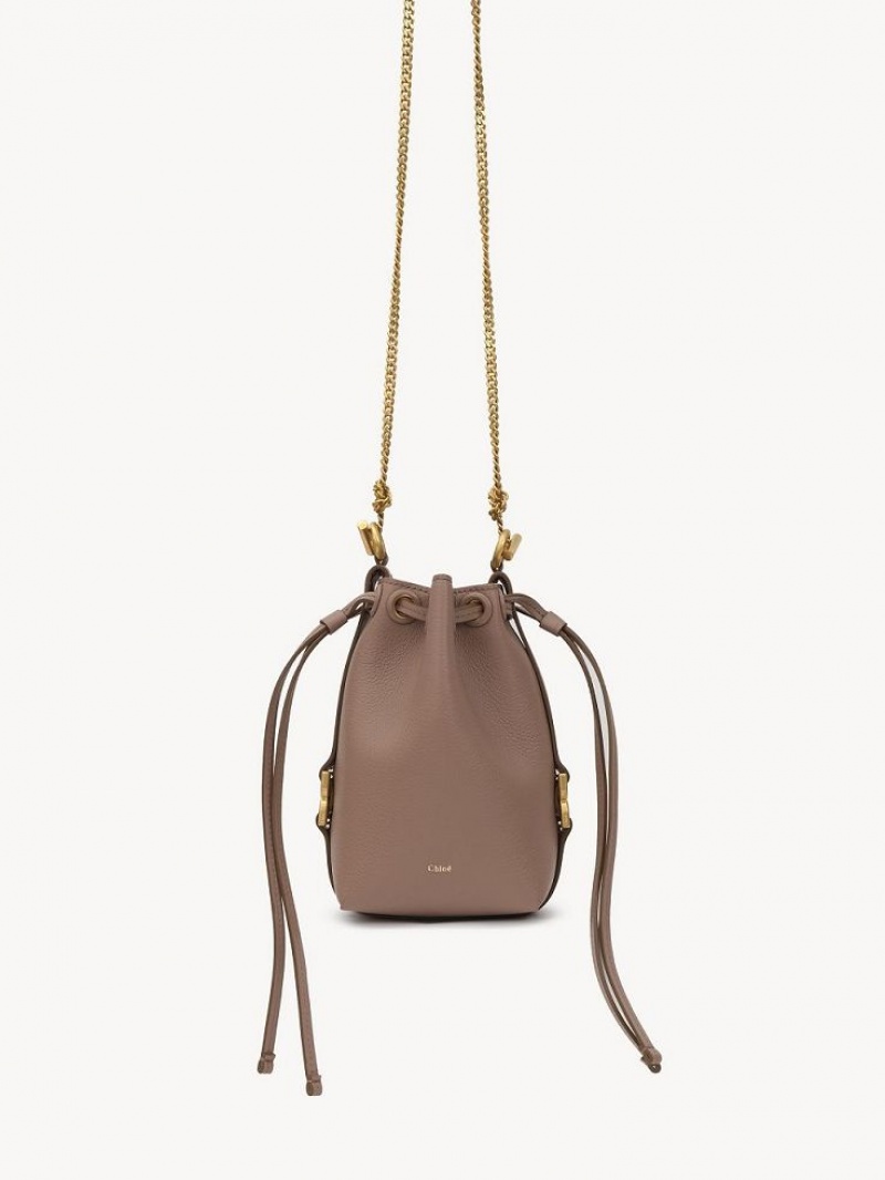 Bolsos Cruzados Chloe Marcie Micro Bucket Marrones | CHE-SR13613