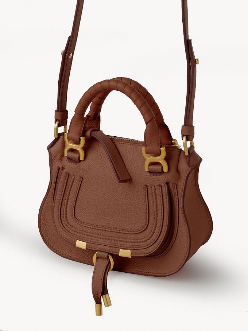 Bolsos Cruzados Chloe Marcie Mini Double Carry Marrones | CHE-SR13555