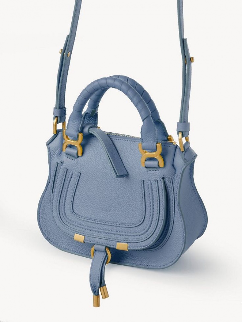 Bolsos Cruzados Chloe Marcie Mini Double Carry Azules Oscuro | CHE-SR13563