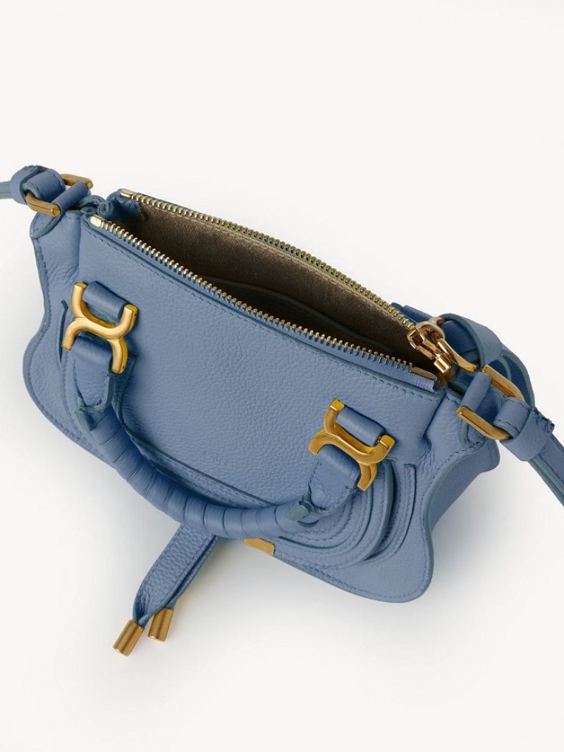 Bolsos Cruzados Chloe Marcie Mini Double Carry Azules Oscuro | CHE-SR13563