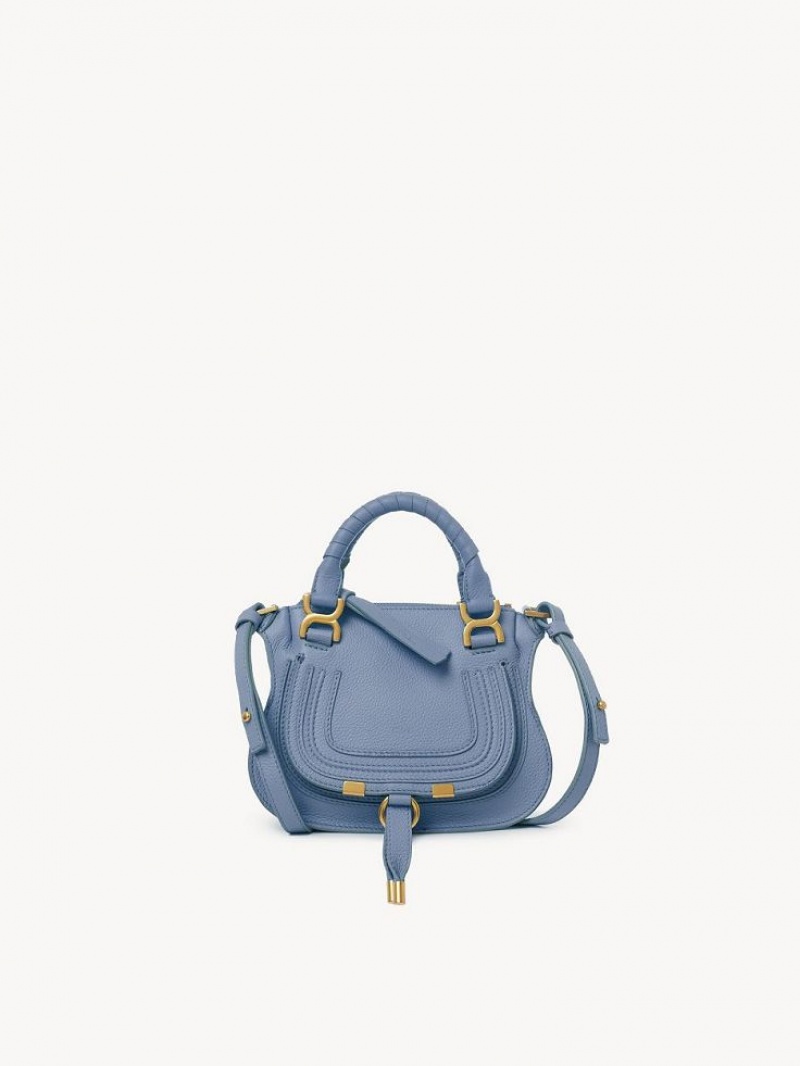 Bolsos Cruzados Chloe Marcie Mini Double Carry Azules Oscuro | CHE-SR13563