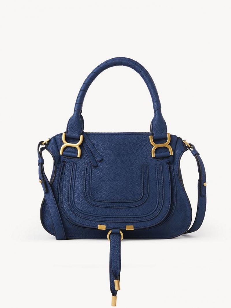 Bolsos Cruzados Chloe Marcie Small Double Carry Azules Oscuro | CHE-SR13546