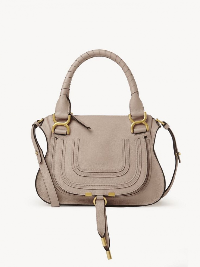 Bolsos Cruzados Chloe Marcie Small Double Carry Beige | CHE-SR13621