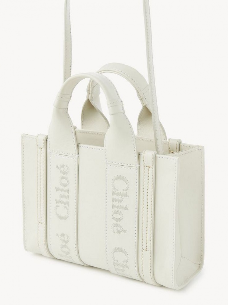 Bolsos Cruzados Chloe Mini Woody Blancas | CHE-SR13530