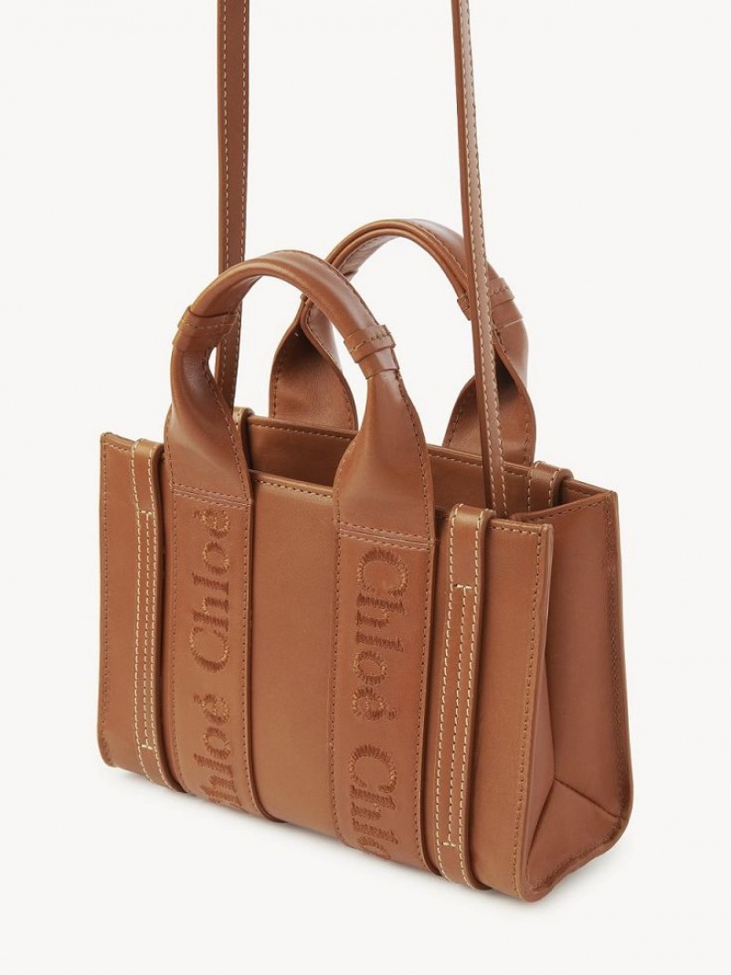 Bolsos Cruzados Chloe Mini Woody Marrones | CHE-SR13559