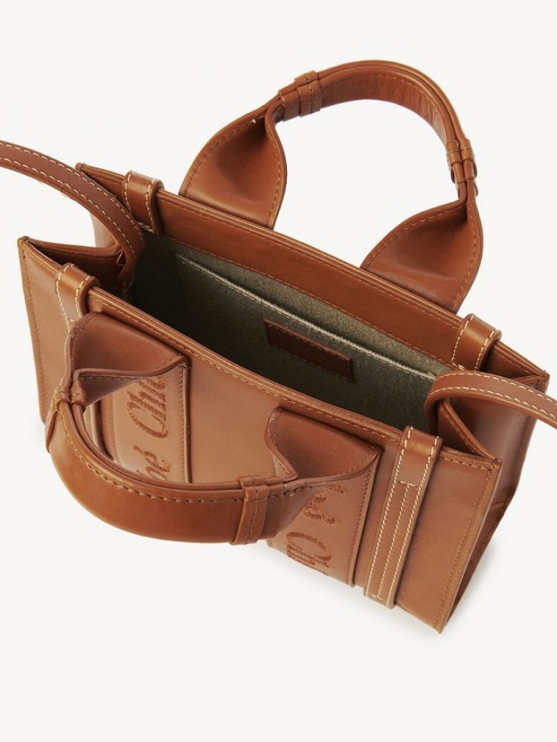 Bolsos Cruzados Chloe Mini Woody Marrones | CHE-SR13559