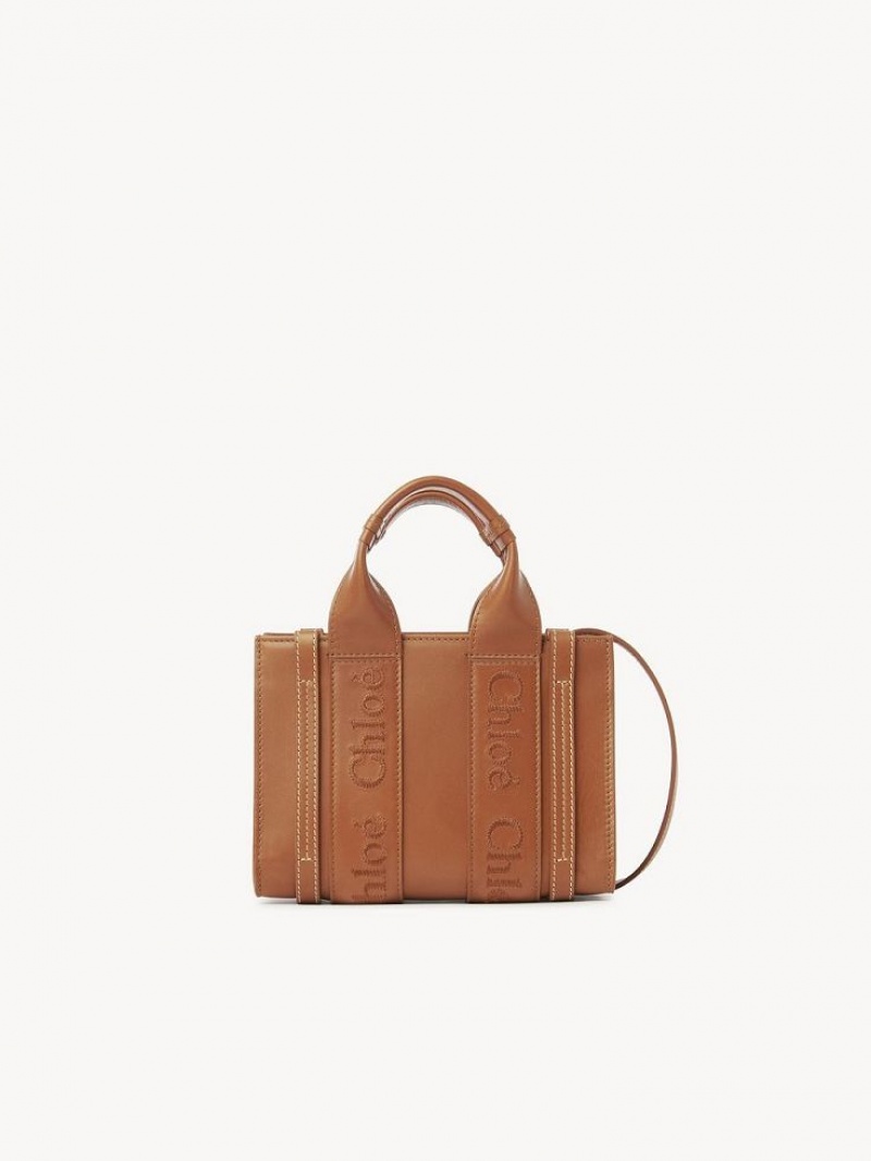 Bolsos Cruzados Chloe Mini Woody Marrones | CHE-SR13559