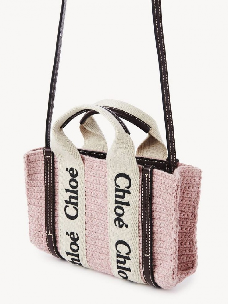 Bolsos Cruzados Chloe Mini Woody Rosas | CHE-SR13464