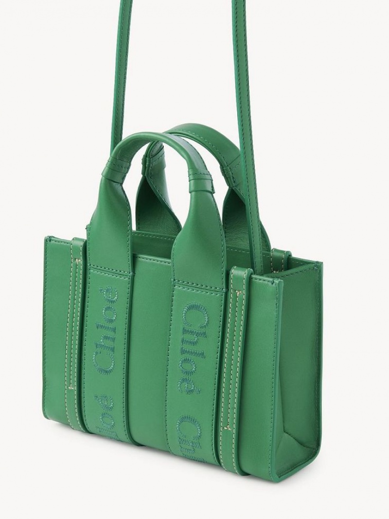 Bolsos Cruzados Chloe Mini Woody Verde | CHE-SR13527