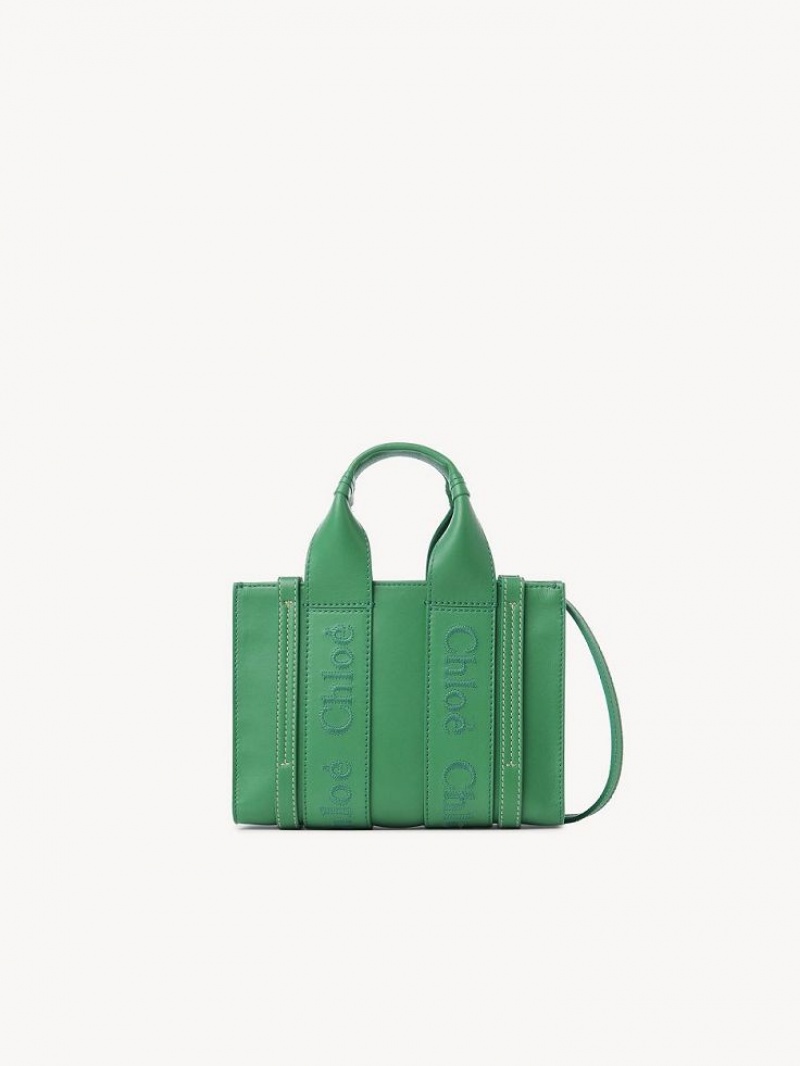 Bolsos Cruzados Chloe Mini Woody Verde | CHE-SR13527