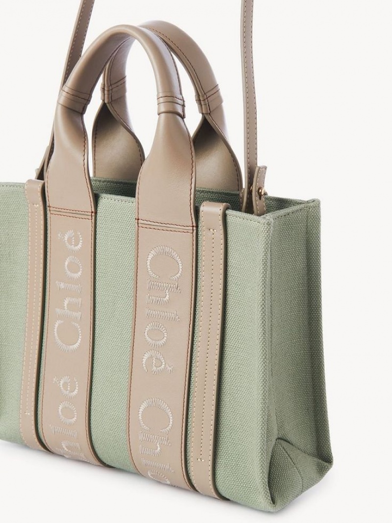 Bolsos Cruzados Chloe Small Woody Verde | CHE-SR13557