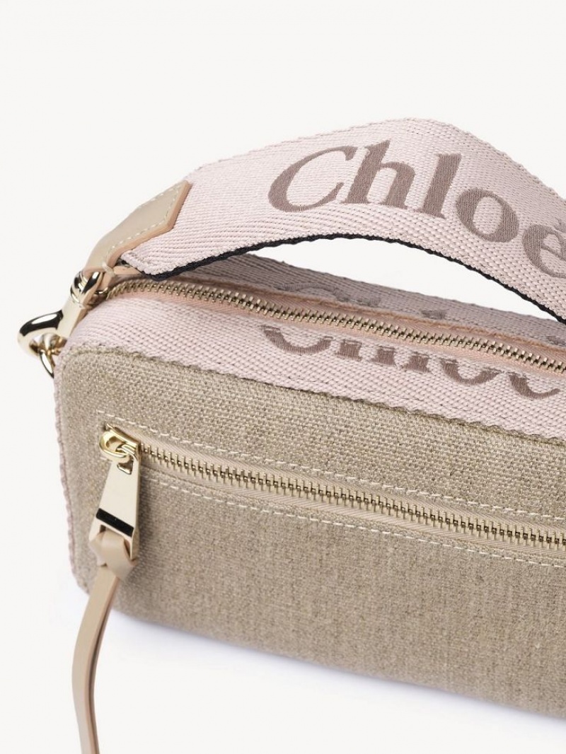 Bolsos Cruzados Chloe Woody Belt Beige | CHE-SR13606