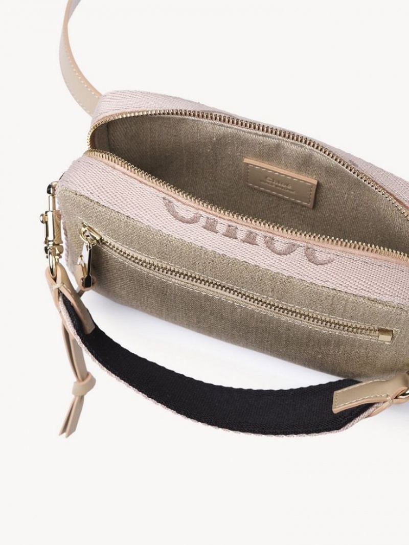 Bolsos Cruzados Chloe Woody Belt Beige | CHE-SR13606