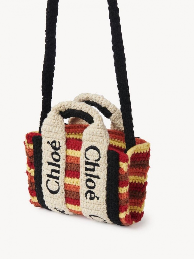 Bolsos Cruzados Chloe Woody Nano Multicolor Marrones | CHE-SR13523