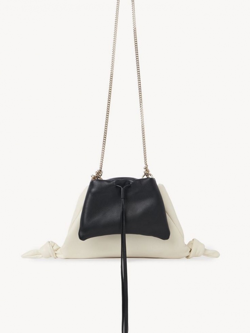 Bolsos Mini Chloe Arlène Pouch Blancas Negras | CHE-SR13739