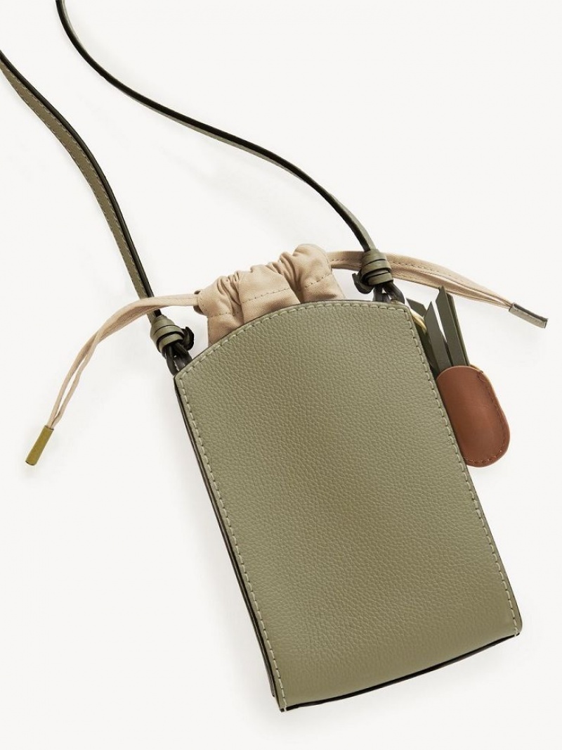 Bolsos Mini Chloe Cecilya Vertical Pouch Verde | CHE-SR14726