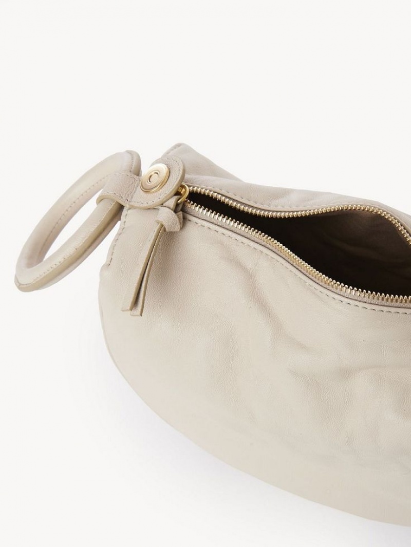 Bolsos Mini Chloe Hana Wristlet Beige | CHE-SR14774