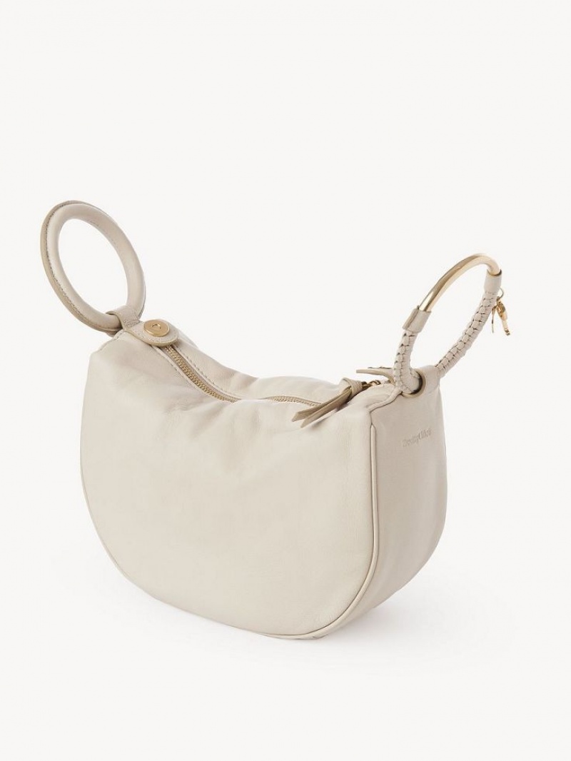 Bolsos Mini Chloe Hana Wristlet Beige | CHE-SR14774