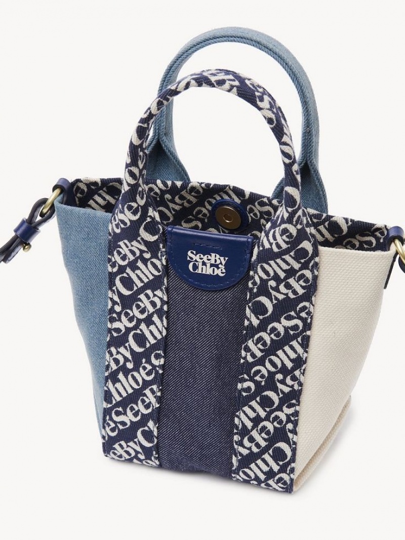 Bolsos Mini Chloe Laetizia Tote Azul Real Azul Marino | CHE-SR14766