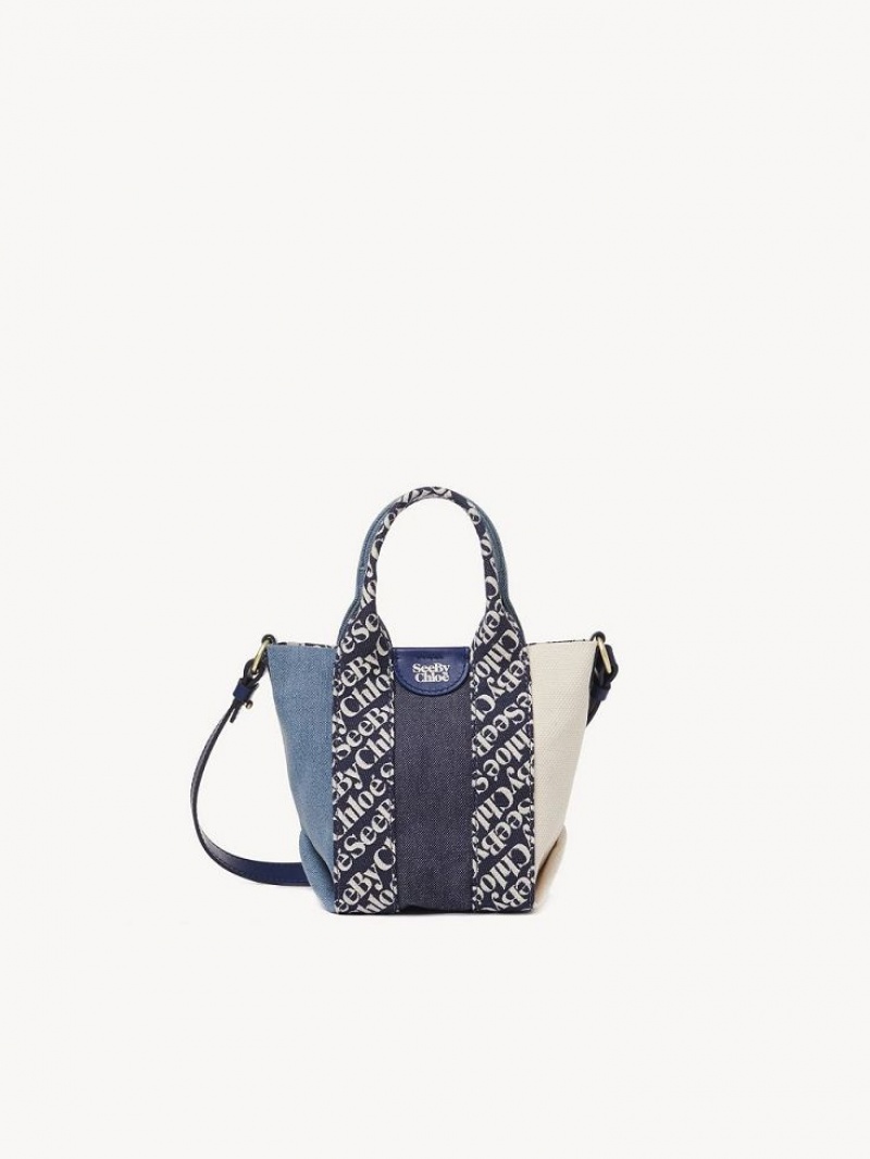 Bolsos Mini Chloe Laetizia Tote Azul Real Azul Marino | CHE-SR14766