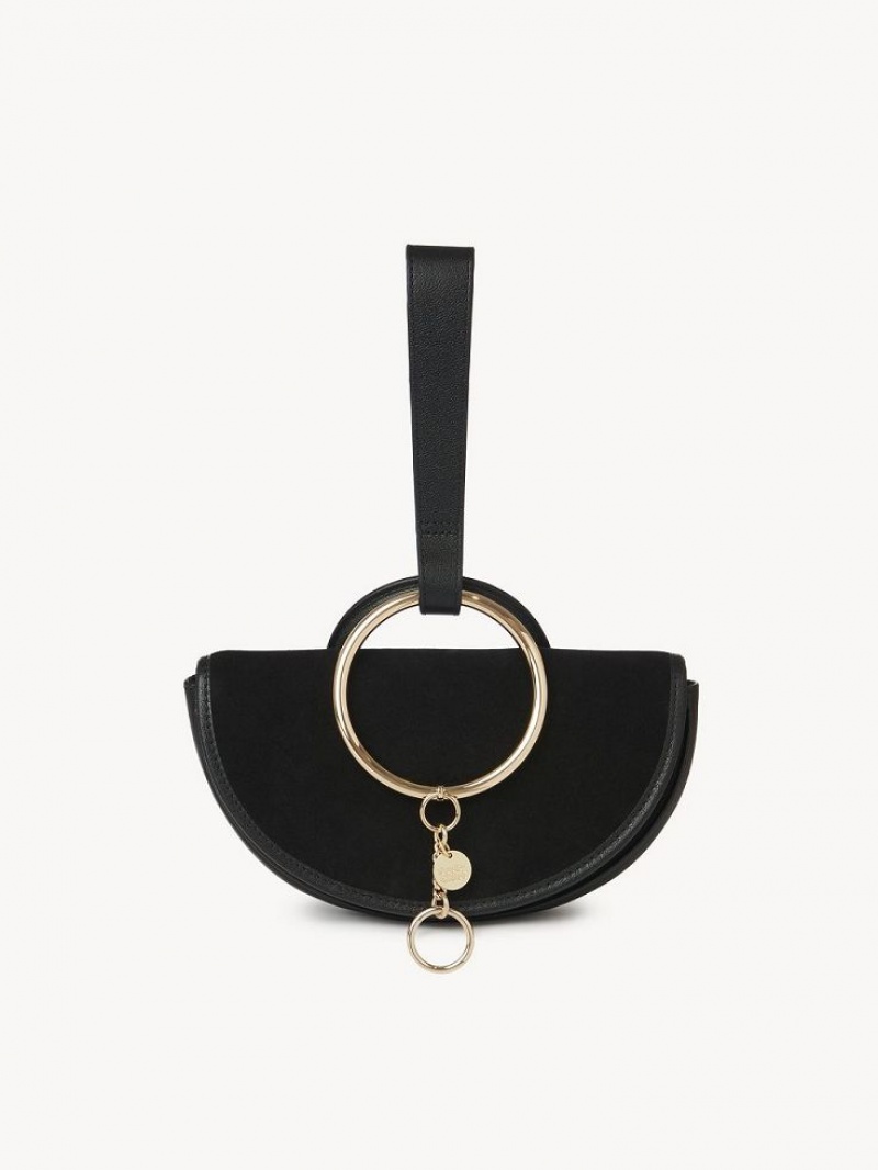 Bolsos Mini Chloe Mara Half Moon Negras | CHE-SR14754