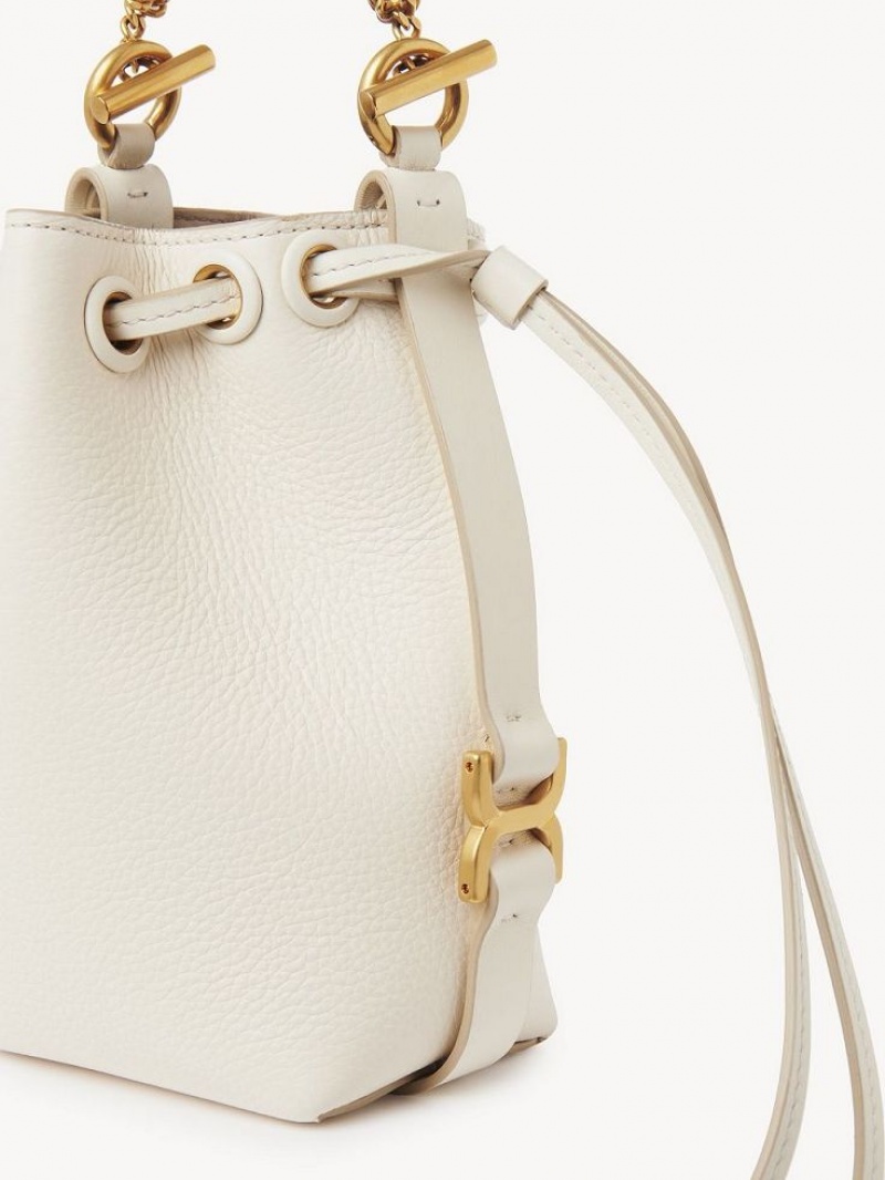 Bolsos Mini Chloe Marcie Bucket Blancas | CHE-SR13717