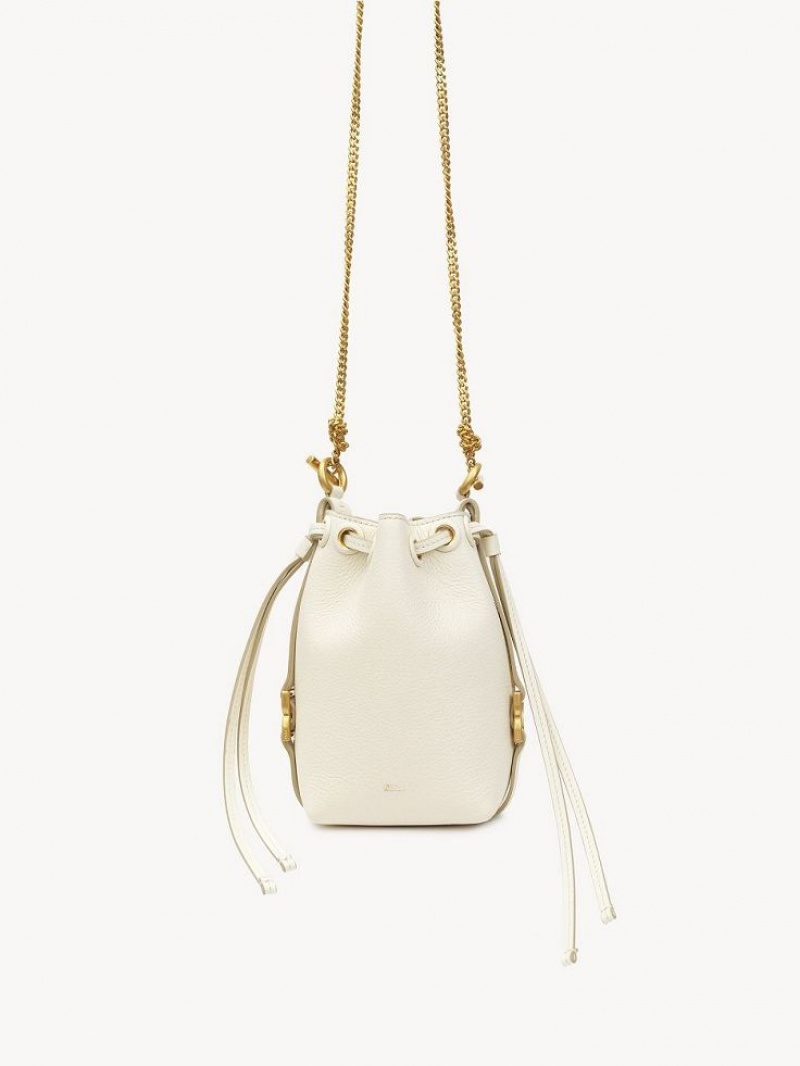 Bolsos Mini Chloe Marcie Bucket Blancas | CHE-SR13717