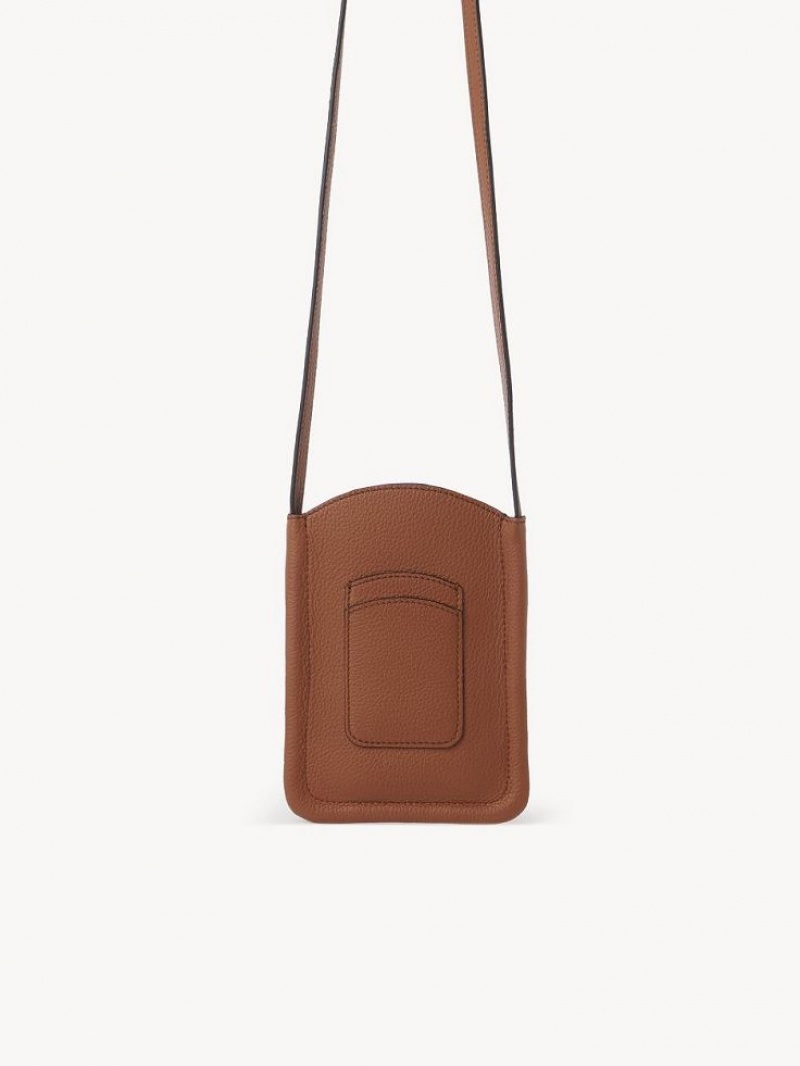 Bolsos Mini Chloe Marcie Phone Pouch Marrones | CHE-SR13669