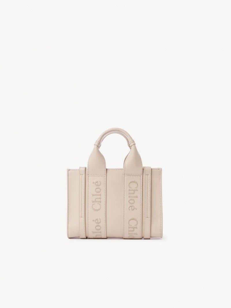 Bolsos Mini Chloe Woody Tote 1 Rosas | CHE-SR13689