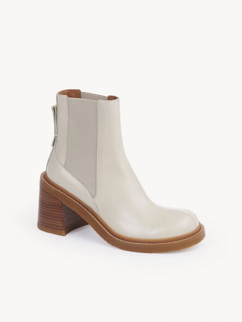 Botas Chloe Bonni Tacón Chelsea Blancas | CHE-SR14865