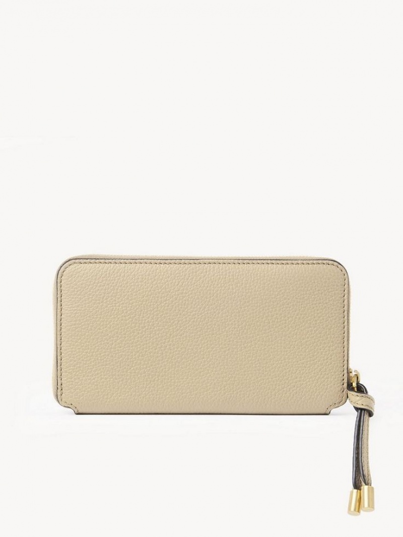 Carteras Grandes Chloe Marcie Zippered Beige | CHE-SR14304