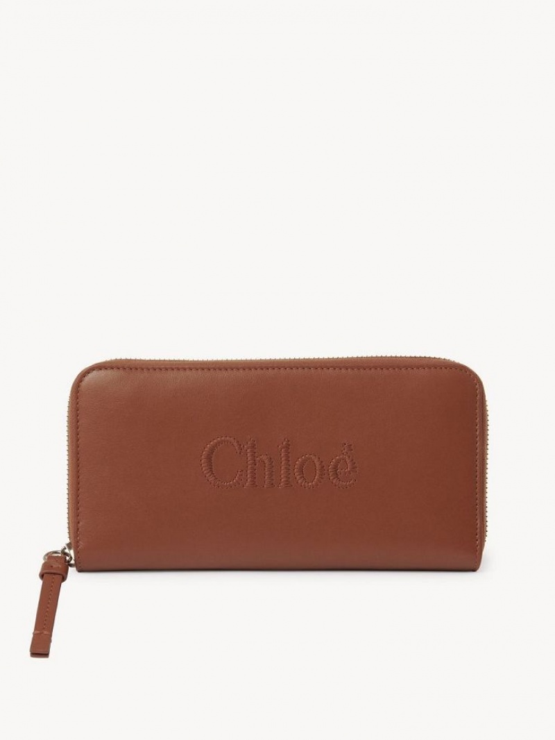 Carteras Grandes Chloe Sense Zippered Marrones | CHE-SR14299