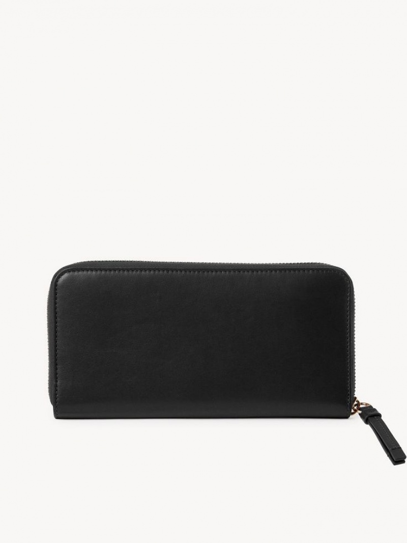 Carteras Grandes Chloe Sense Zippered Negras | CHE-SR14300