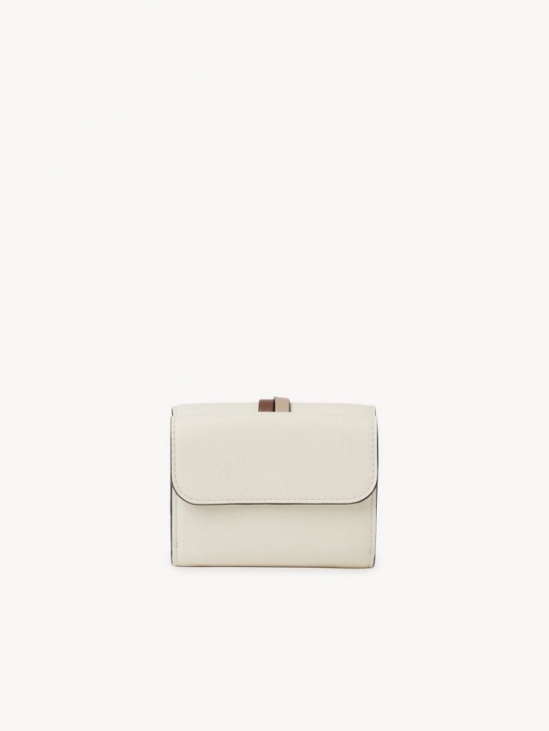 Carteras Pequeñas Chloe Alphabet Small Tri-fold Blancas | CHE-SR14288