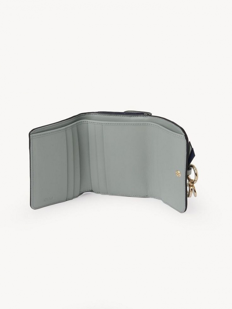 Carteras Pequeñas Chloe Alphabet Small Tri-fold Verde Azules | CHE-SR14293