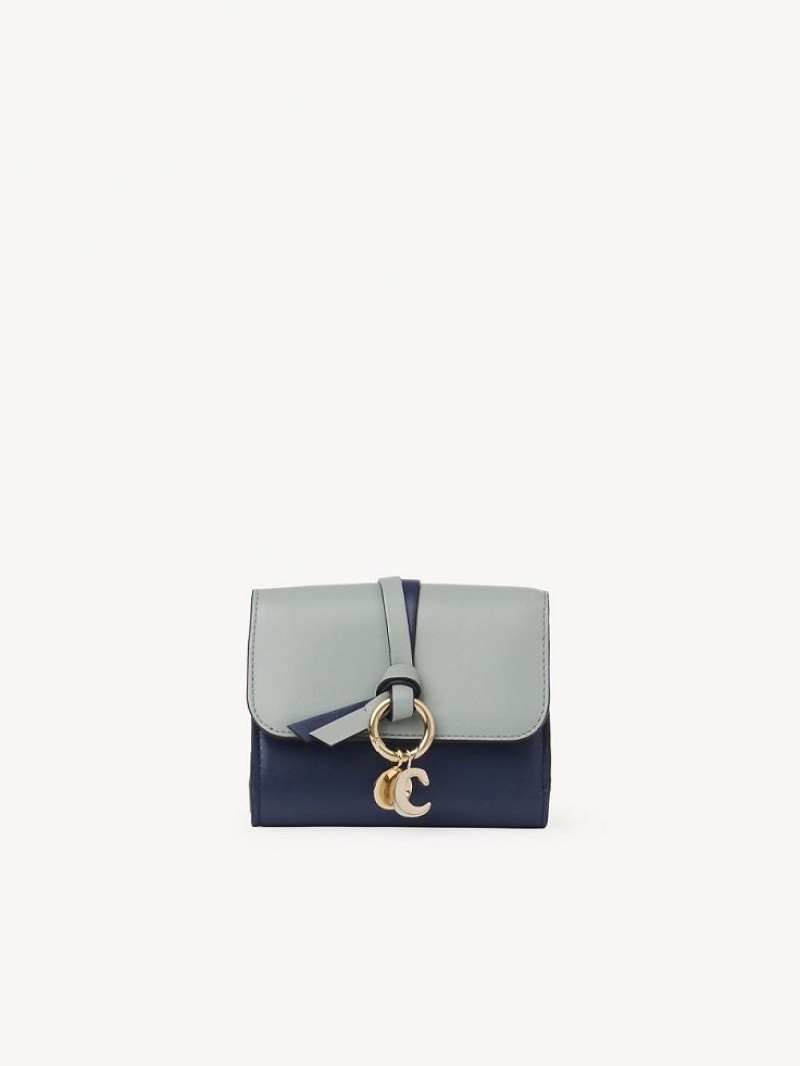 Carteras Pequeñas Chloe Alphabet Small Tri-fold Verde Azules | CHE-SR14293