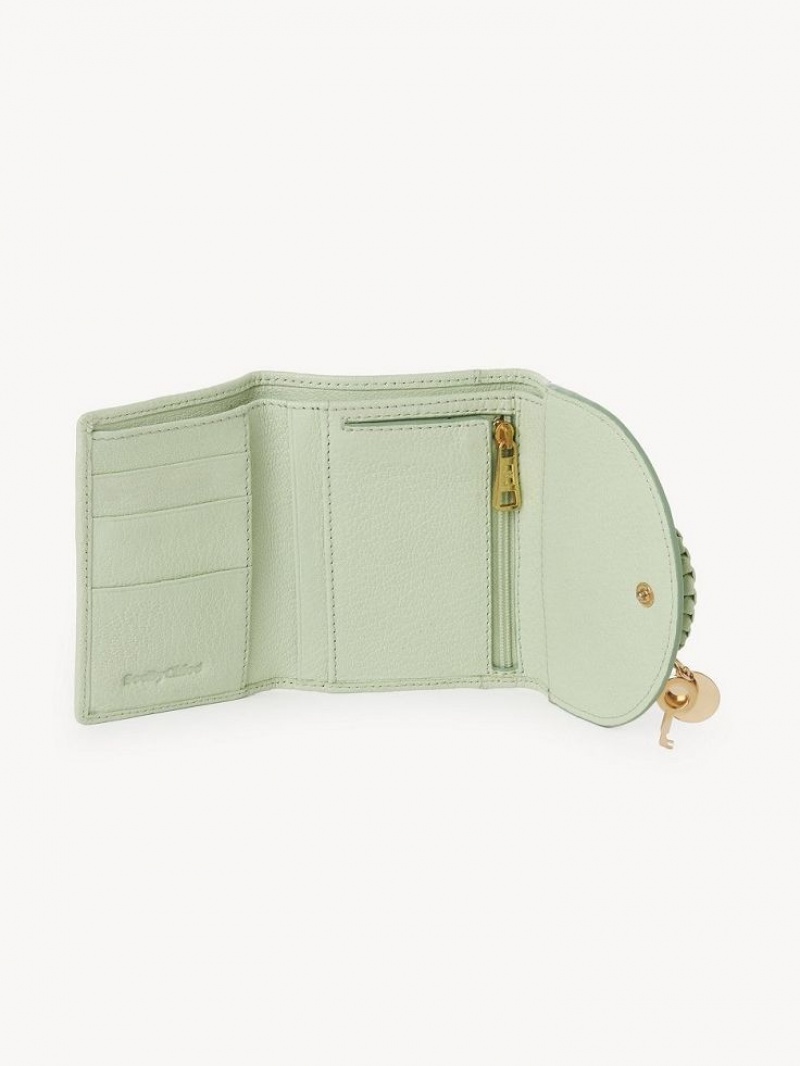 Carteras Pequeñas Chloe Hana Tri-fold Verde | CHE-SR14909