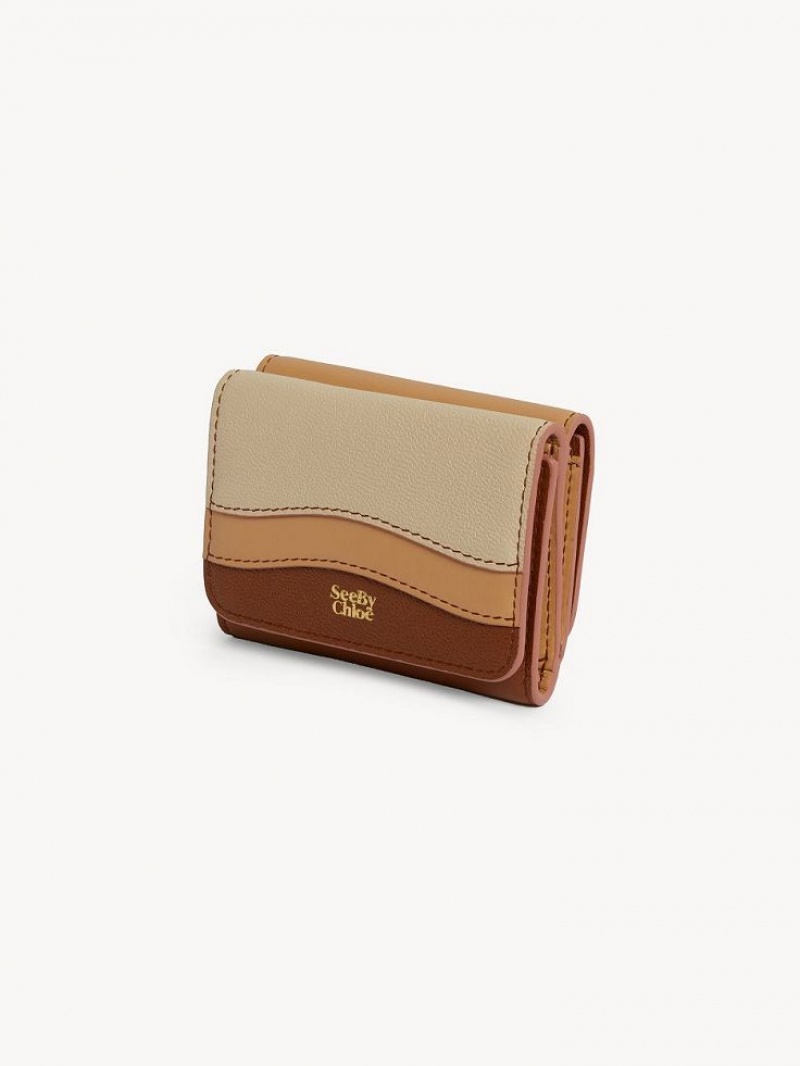 Carteras Pequeñas Chloe Layers Medium Tri-fold Marrones | CHE-SR14896