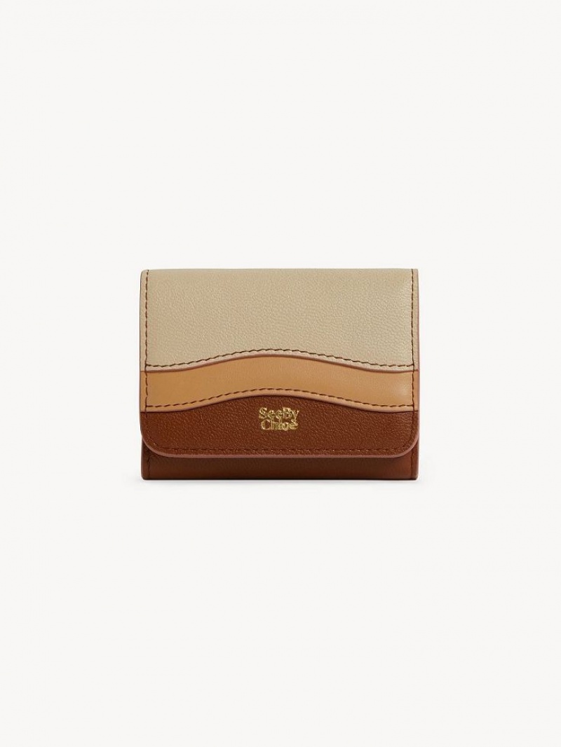 Carteras Pequeñas Chloe Layers Medium Tri-fold Marrones | CHE-SR14896