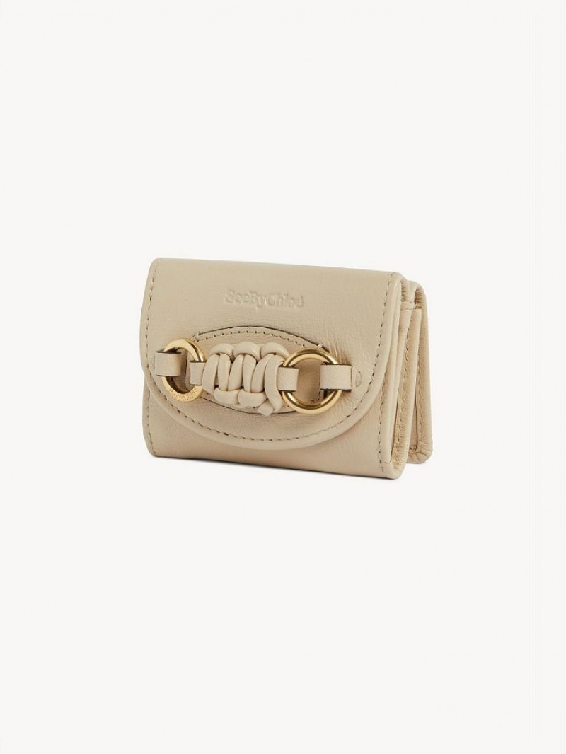 Carteras Pequeñas Chloe Saddie Mini Tri-fold Beige | CHE-SR14902