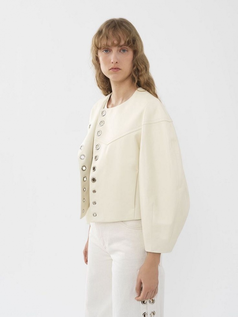 Chaquetas Chloe Boxy Blancas | CHE-SR13793