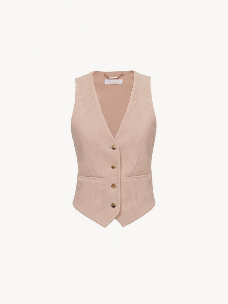 Chaquetas Chloe Classic Vest Rosas | CHE-SR13805